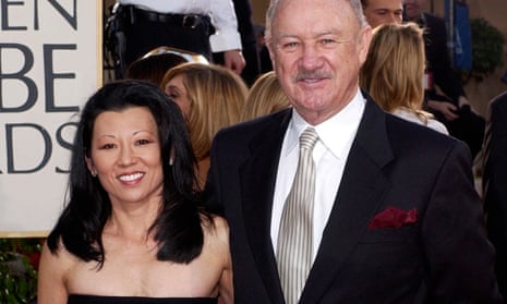 Gene Hackman and his wife Betsy Arakawa attending an award show, illustrating the gene hackman cause of death article