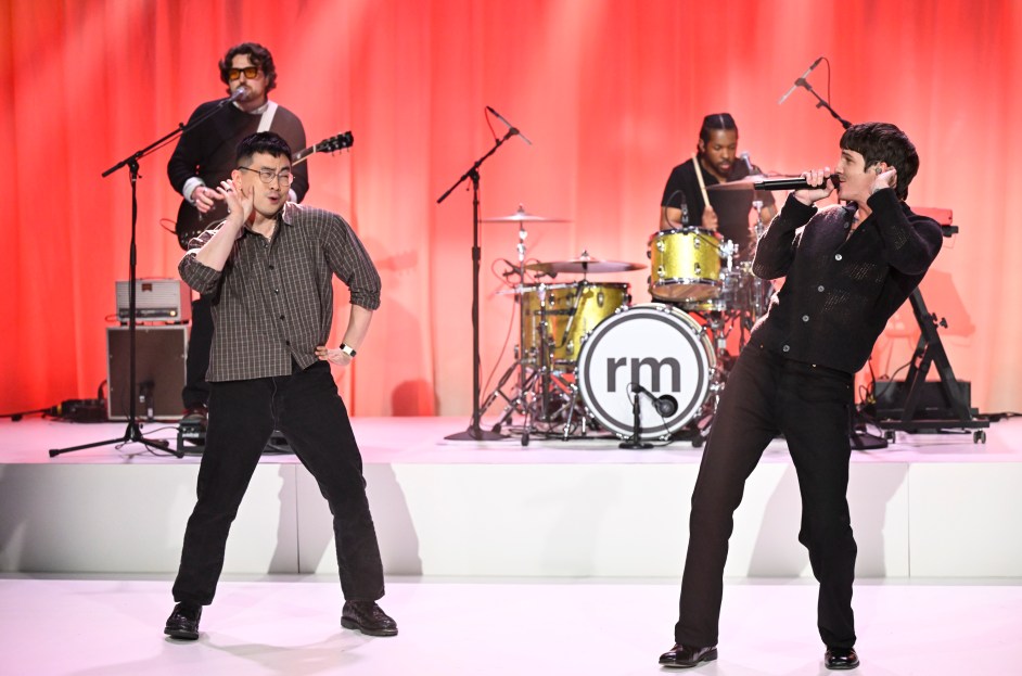 Bowen Yang joins Role Model as 'Sally' during Jimmy Fallon's Tonight Show performance