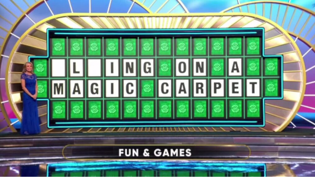 Wheel of Fortune contestant celebrating a big win