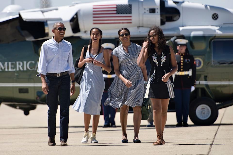 Malia Obama smiling at an event