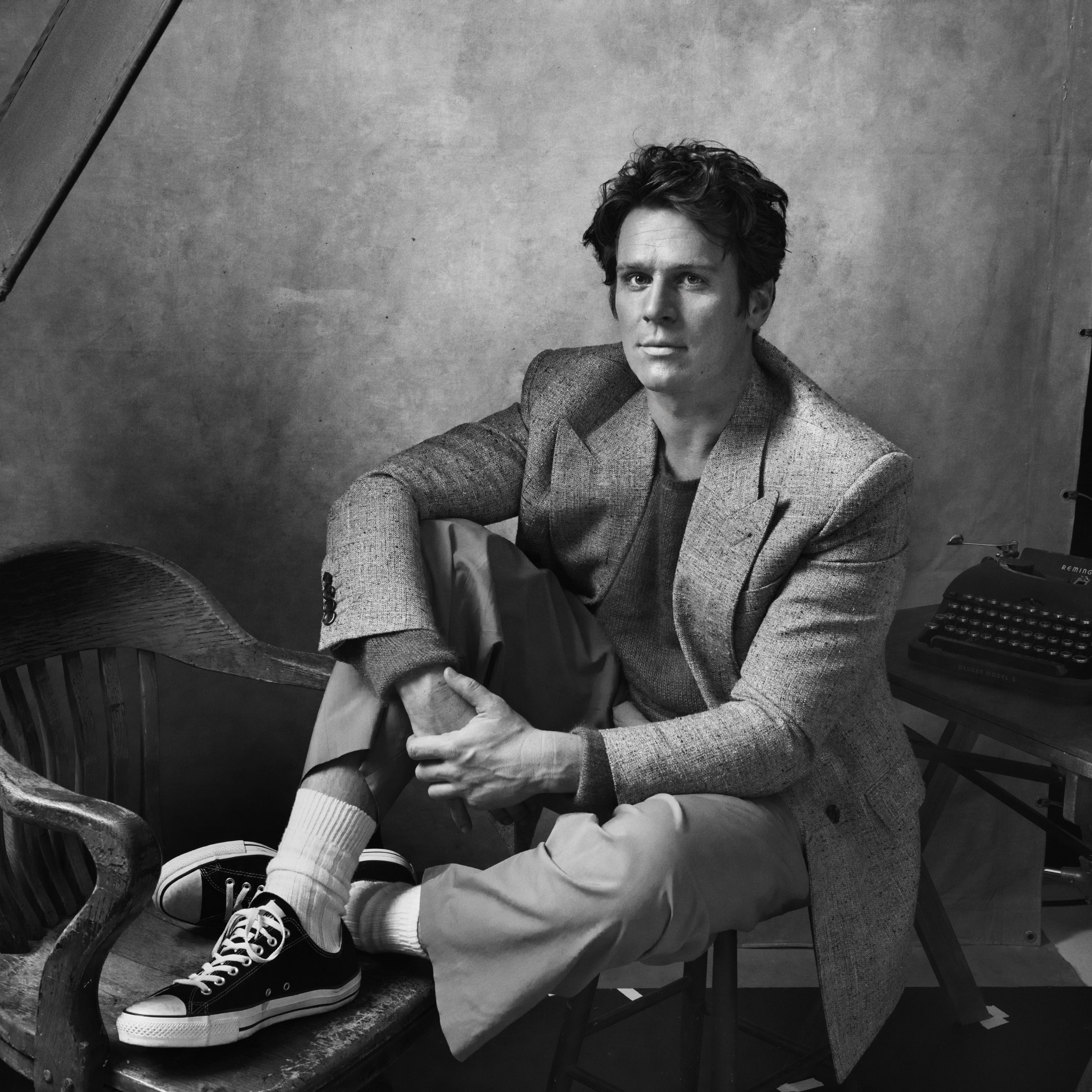 Jonathan Groff performing in Just in Time on Broadway