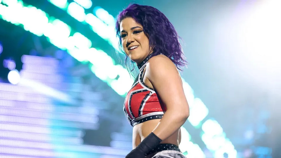 Lyra Valkyria celebrates her championship victory in WWE