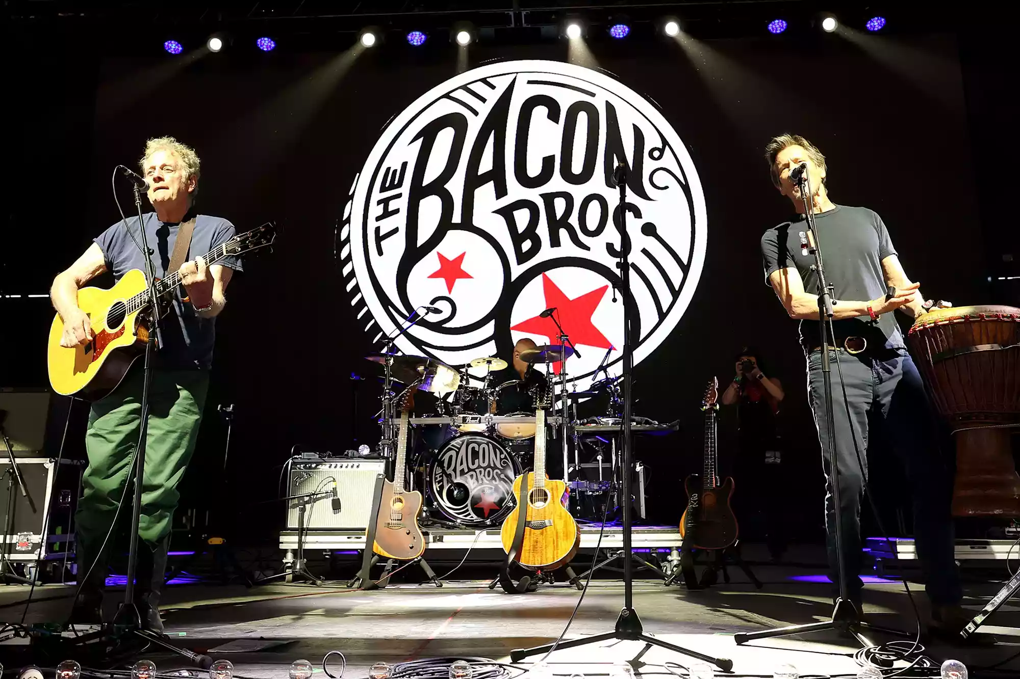 Kevin Bacon performing live at the Stagecoach Festival.