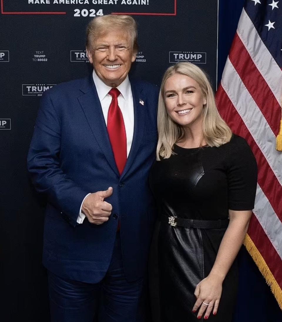 Kate Mackz and Karoline Leavitt inside the White House