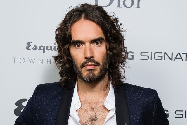 Russell Brand appearing at a public event
