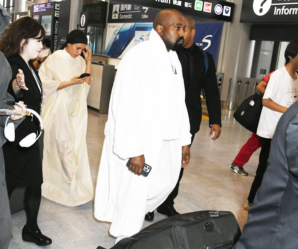 Bianca Censori and Kanye West in public appearance