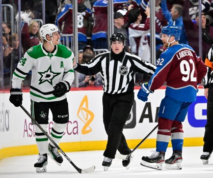 Roope Hintz in action during the NHL playoffs