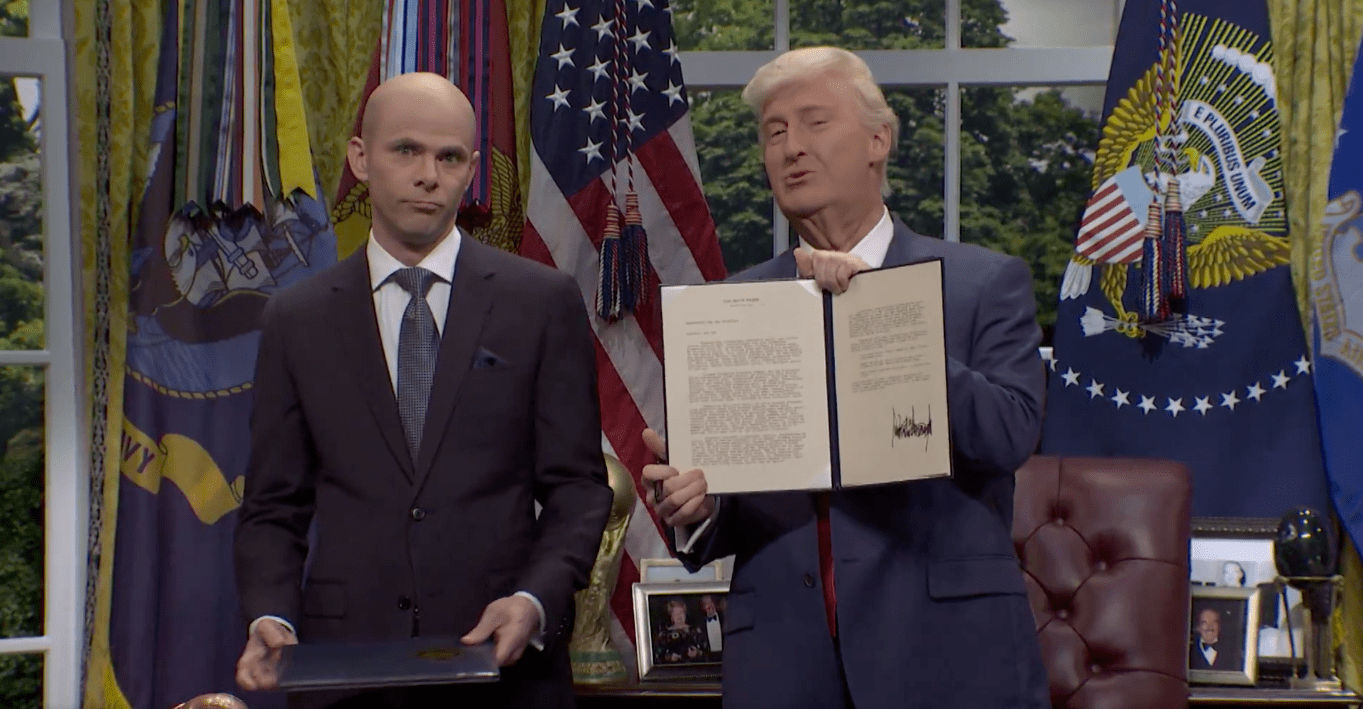SNL cast in the Trump cold open