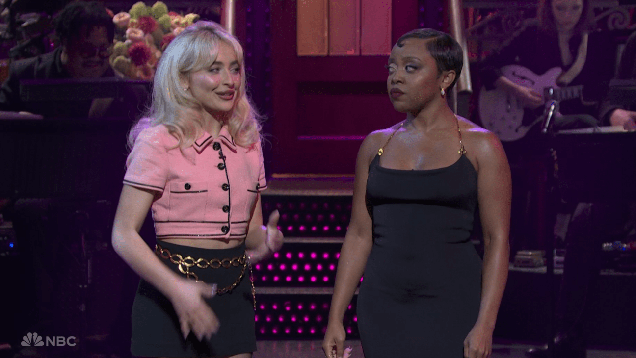 Sabrina Carpenter and Quinta Brunson perform on SNL