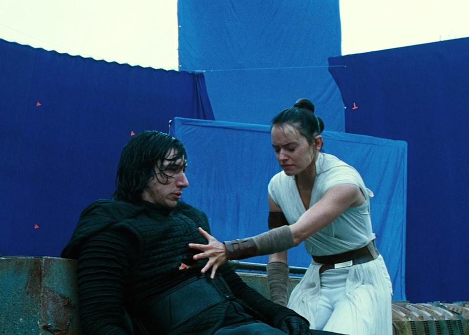 George Lucas on set, directing Star Wars