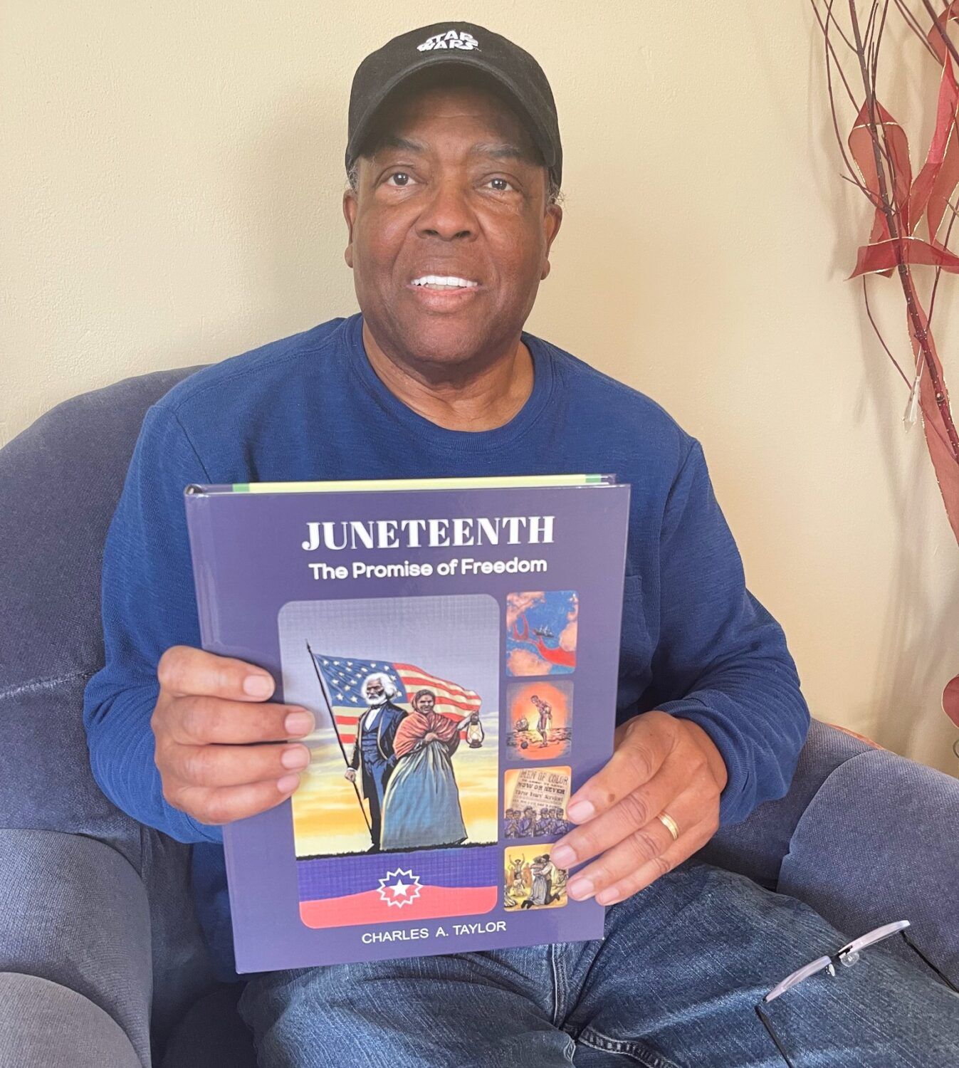 Community celebrating Juneteenth with music and food