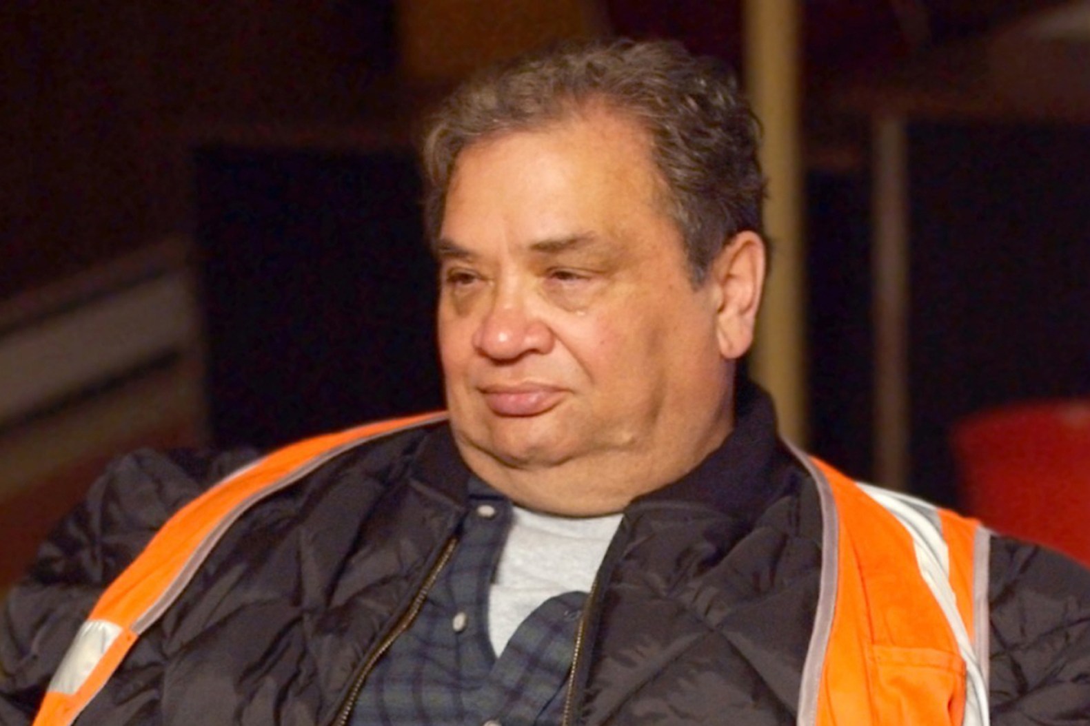 Charley Scalies on set as Horseface in The Wire