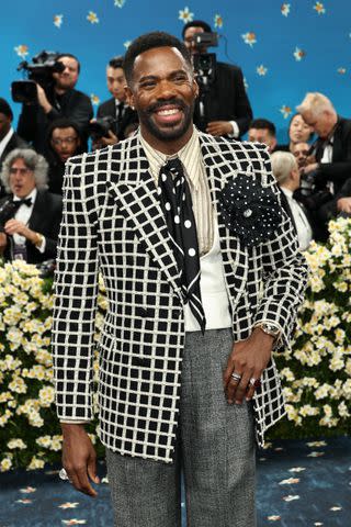 Colman Domingo at the 2025 Met Gala in a dramatic Valentino robe