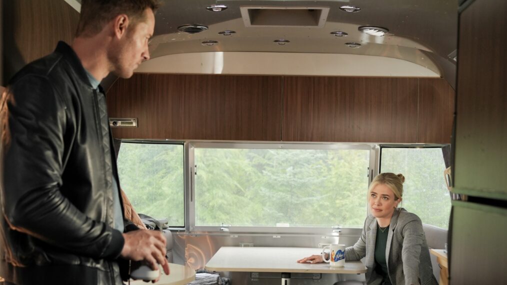 Melissa Roxburgh as Dory Shaw in Tracker Season 2, showcasing an emotional reunion.