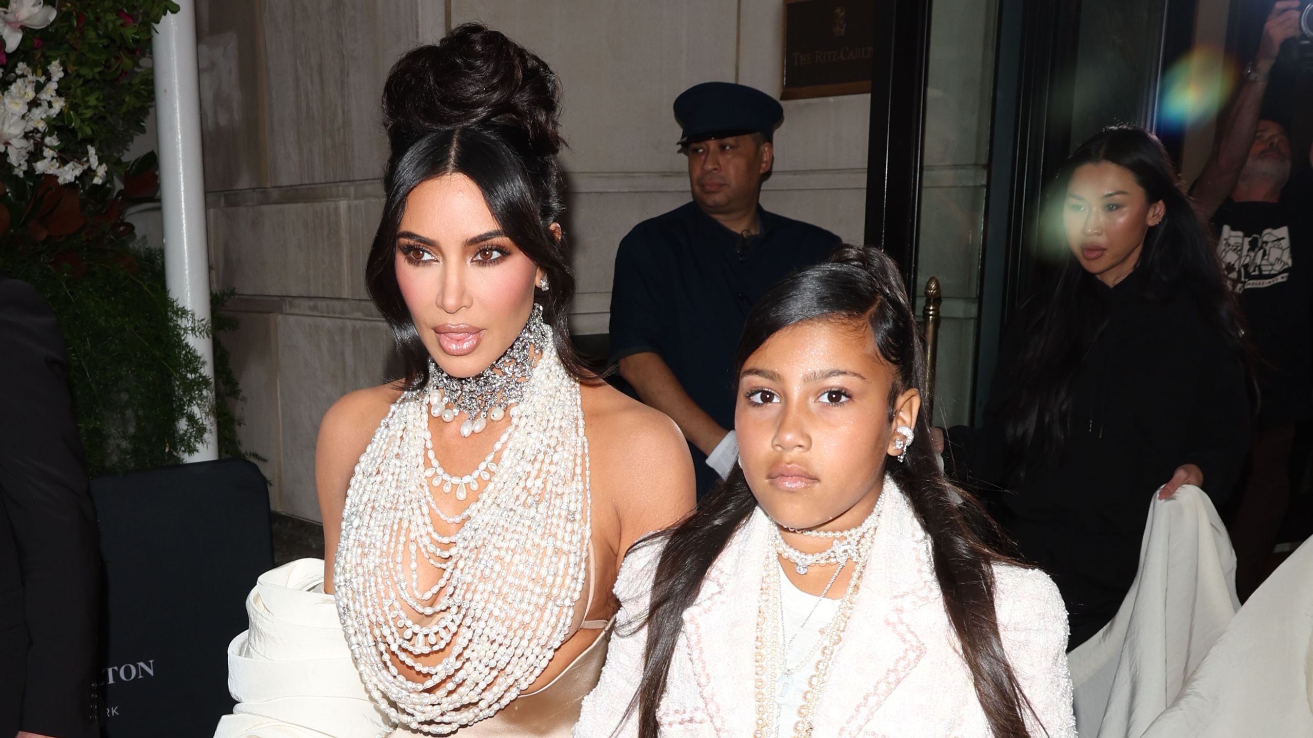 Kim Kardashian at the Met Gala 2025 in an elegant fashion ensemble.