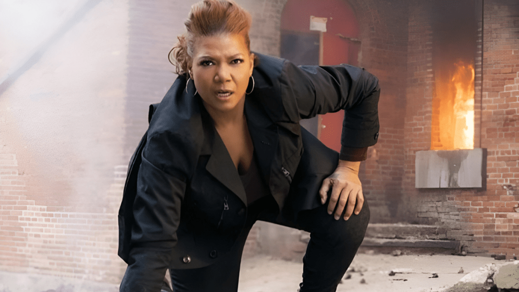 Queen Latifah in The Equalizer, looking determined and strong