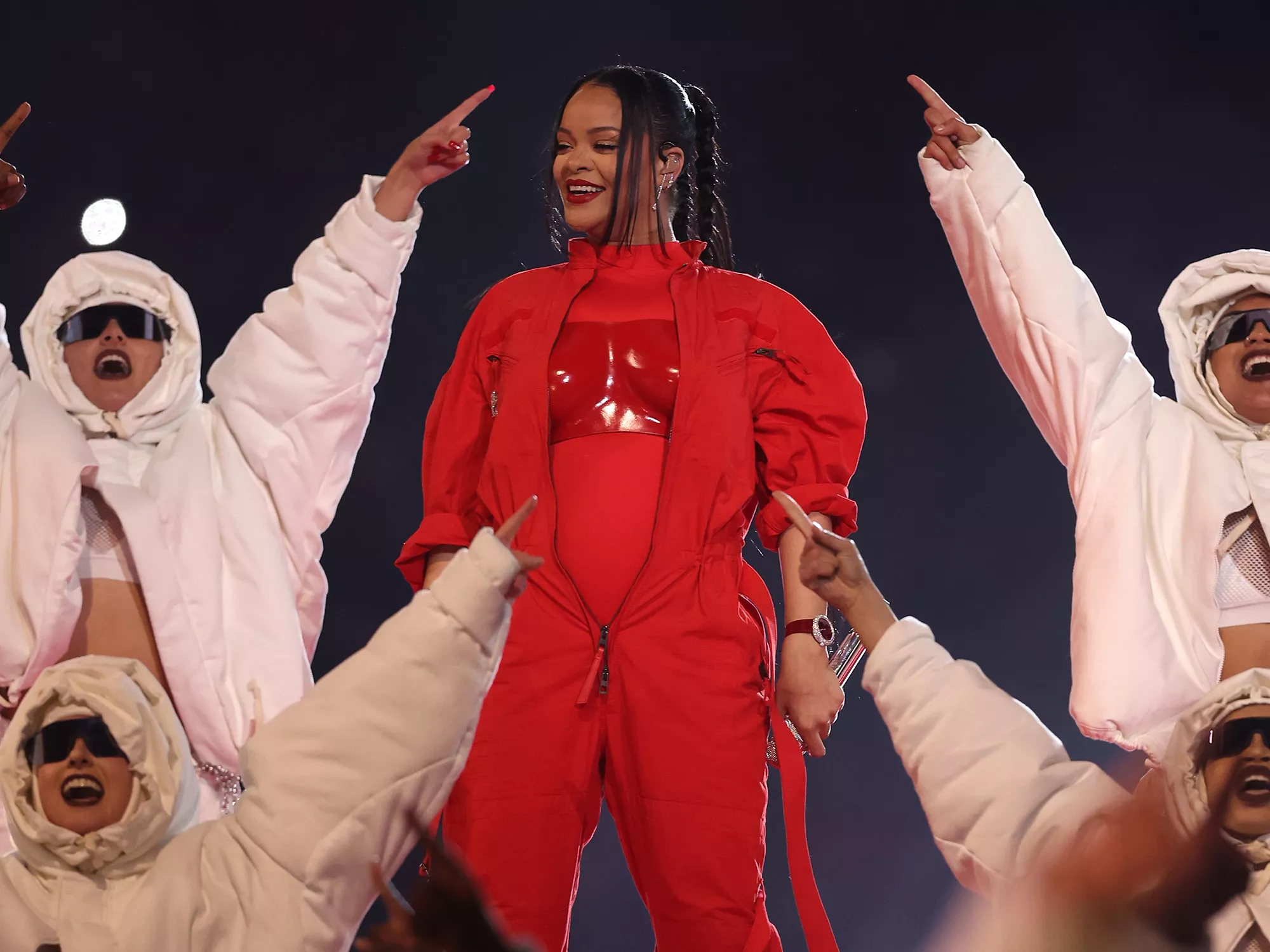 Rihanna unveils her baby bump at the 2025 Met Gala