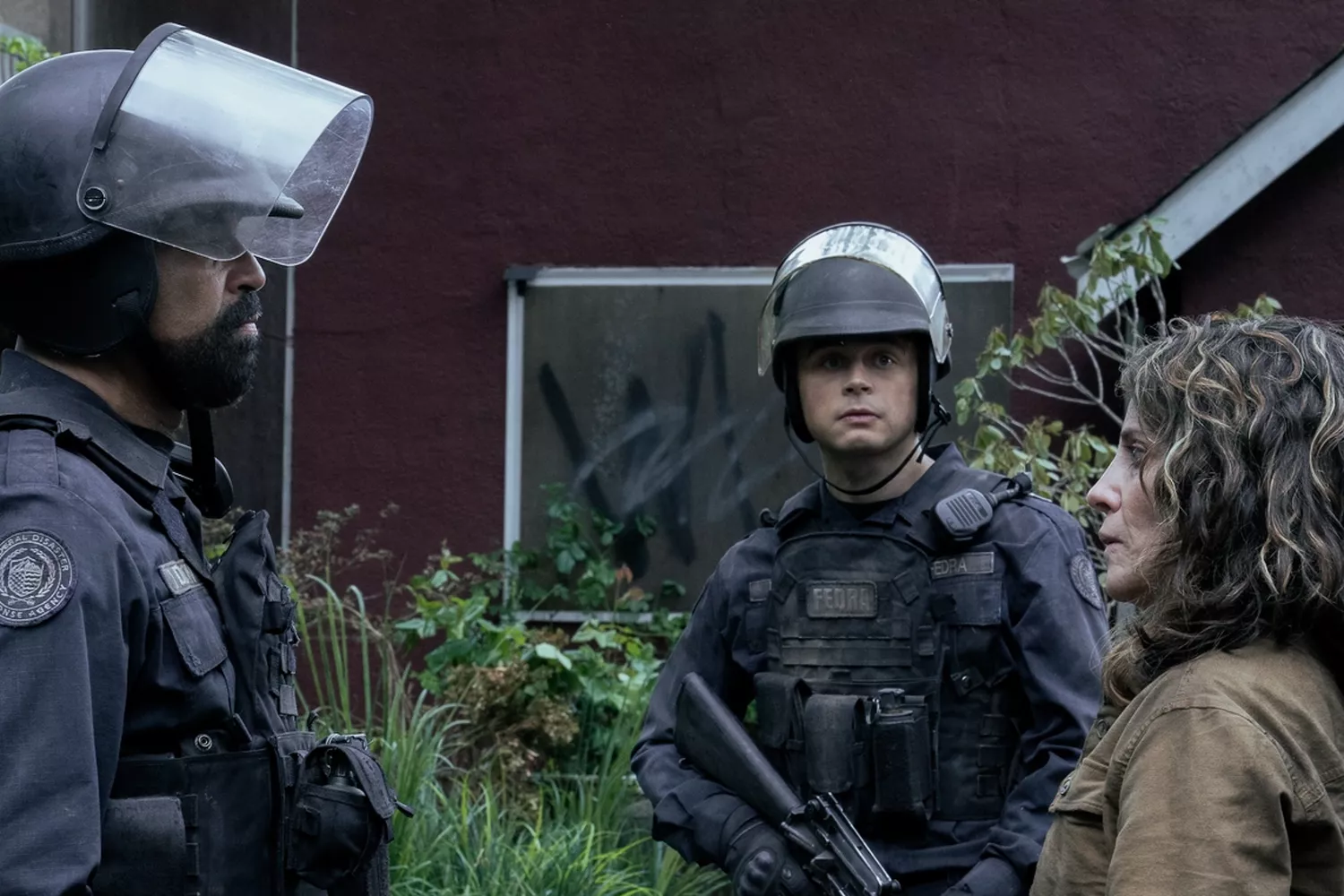 Josh Peck on the set of The Last of Us, showing his versatility as an actor.