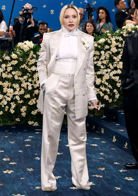 Shakira arriving at the Met Gala 2025 in a pink Prabal Gurung gown, radiating elegance
