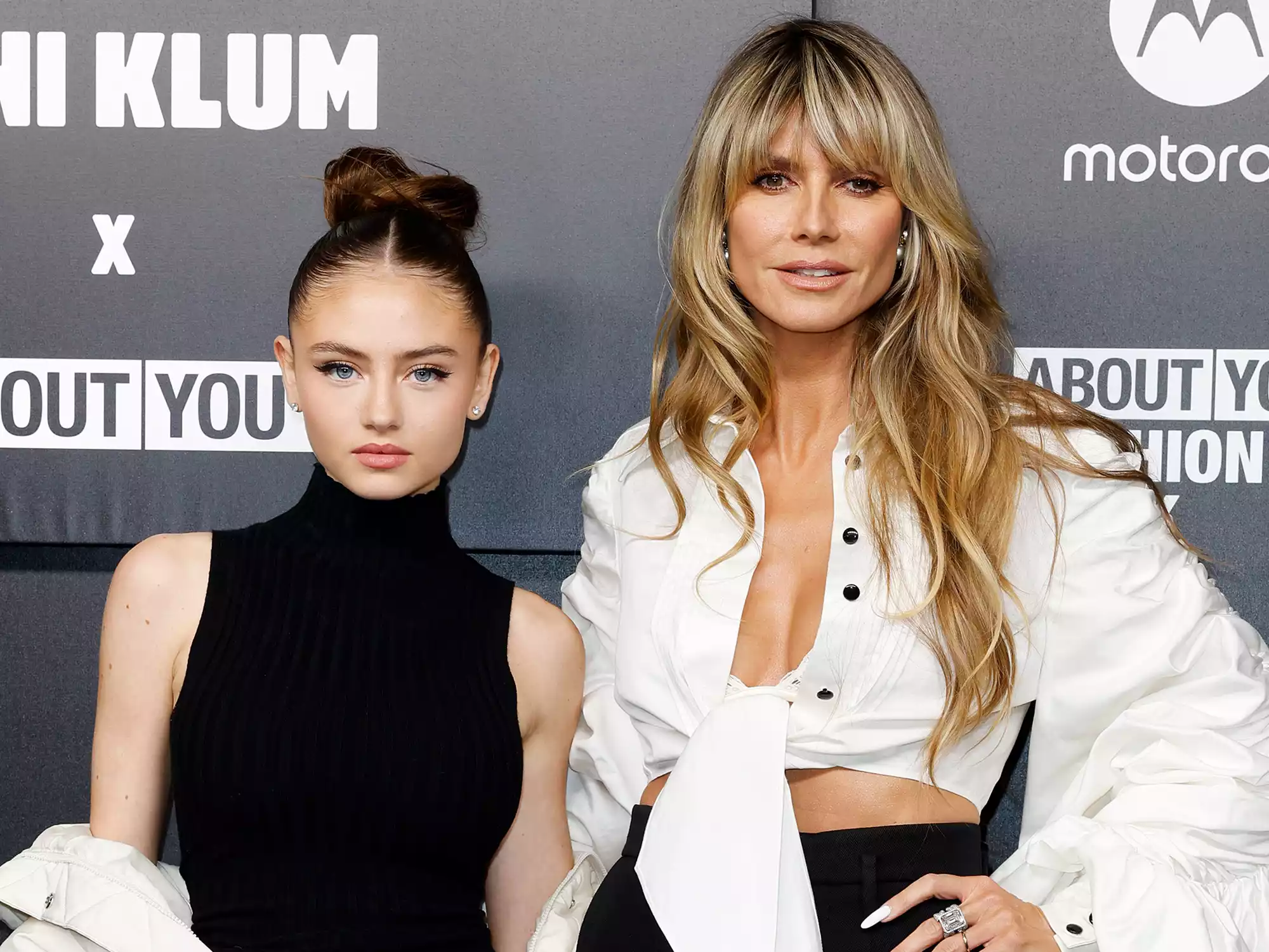 Heidi Klum and daughter Leni at a glamorous event