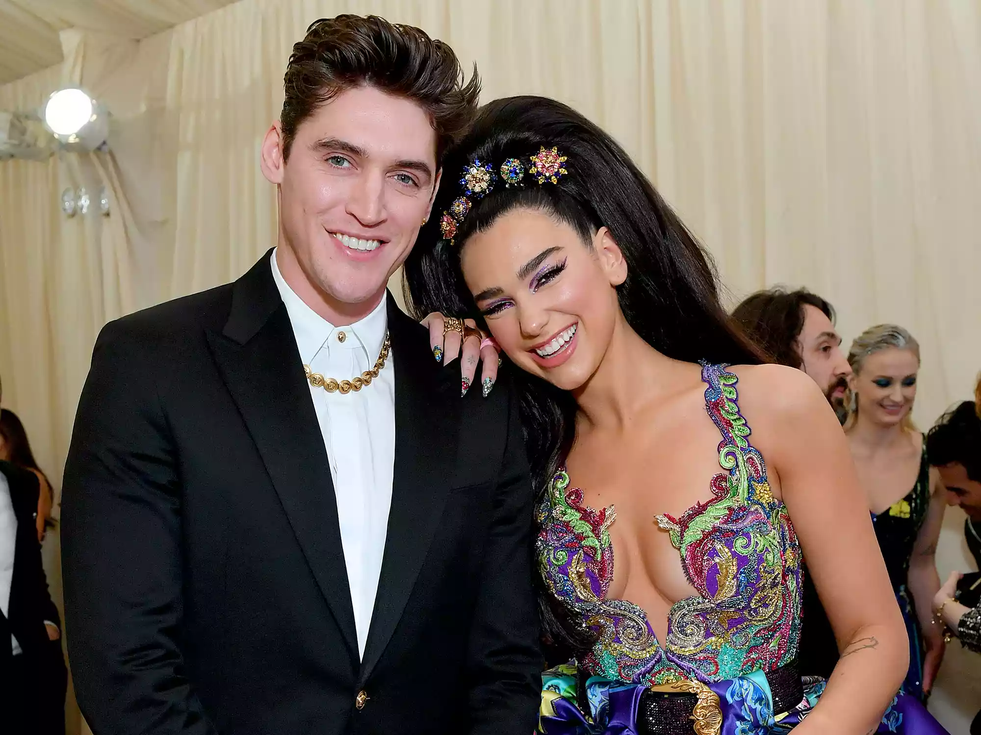 Callum Turner and Dua Lipa make a red carpet debut at the 2025 Met Gala.