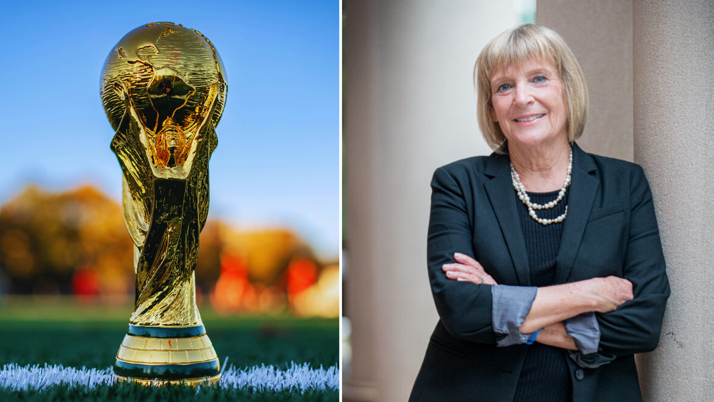 Excited crowd celebrating soccer in Decatur for FIFA World Cup 2026