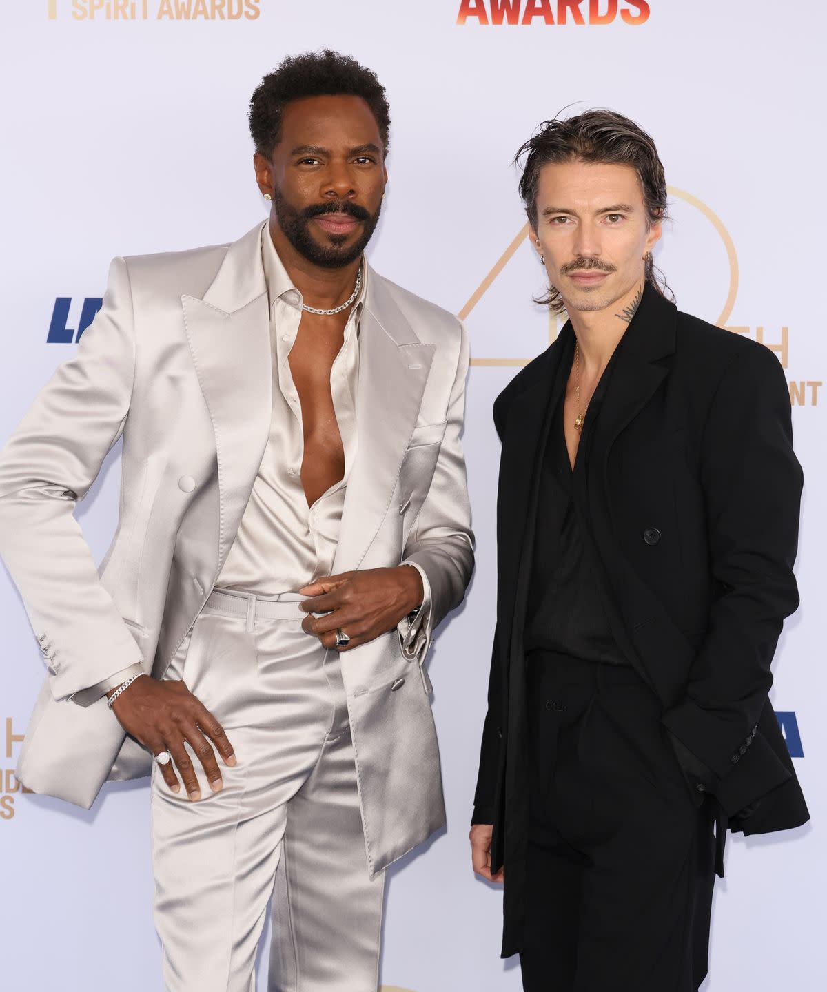 Colman Domingo and his husband Raúl Domingo at a public event.