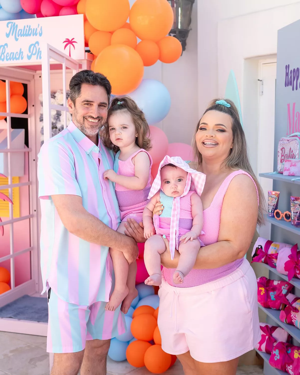 Trisha Paytas on stage during gender reveal tour event