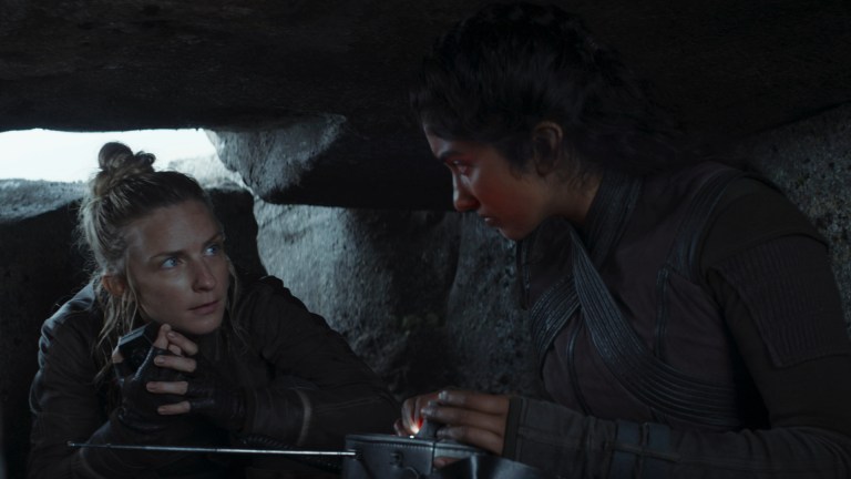 Droid K-2SO stands tall, a key figure in Rogue One's story