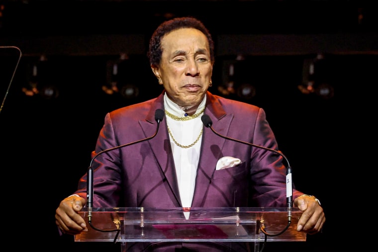 Smokey Robinson performing on stage