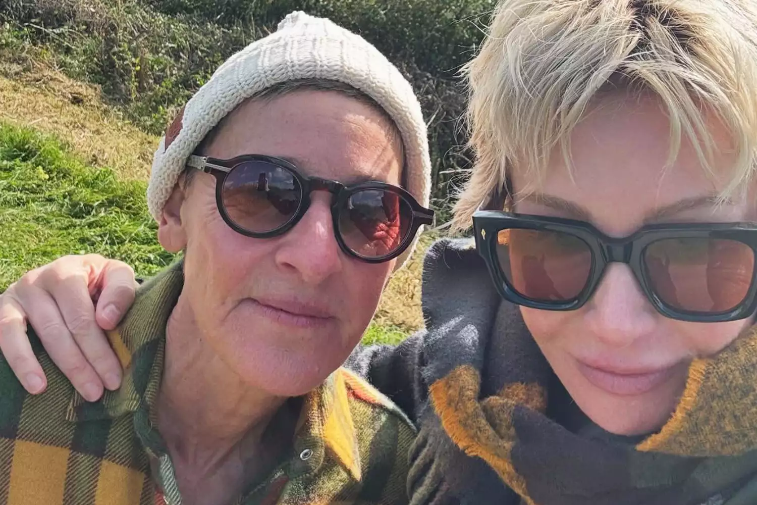 Ellen DeGeneres' New Look in England - the daily mail