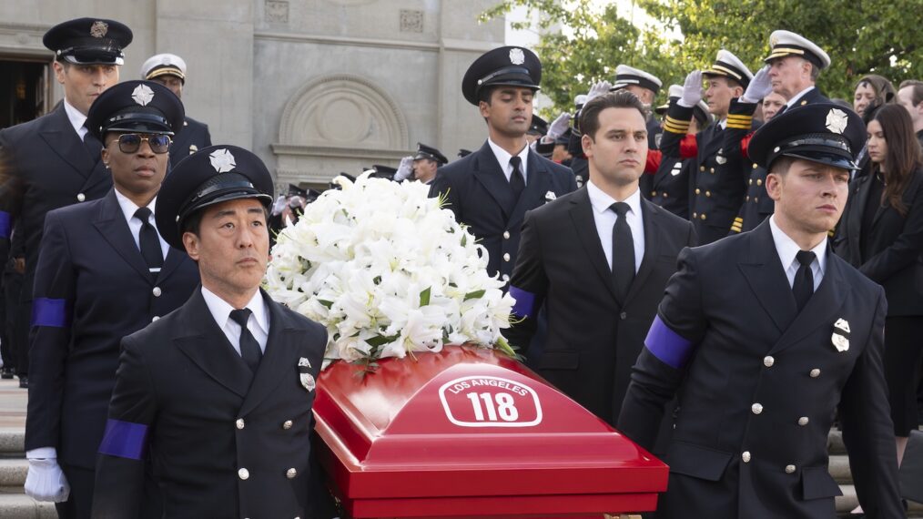 Angela Bassett as Athena Grant, reflecting strength and resilience on 9-1-1