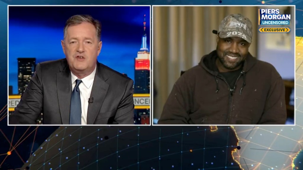 Piers Morgan interviews Kanye West via virtual meeting