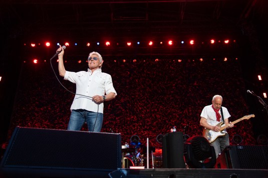 The Who farewell tour performance on stage