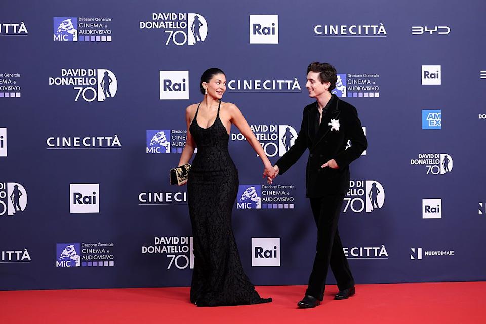 Kylie Jenner and Timothée Chalamet make their red carpet debut in Rome