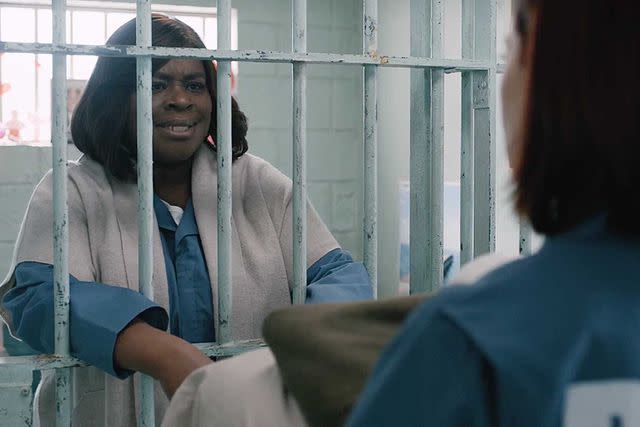 Carrie Preston as Elsbeth in the prison sequence of the Elsbeth season finale