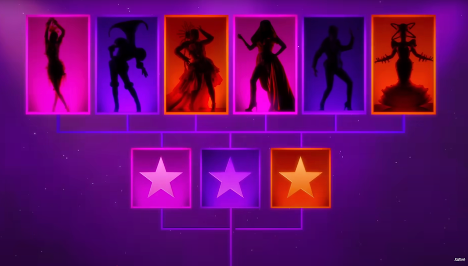 RuPaul's Drag Race All Stars 10 cast in colorful costumes