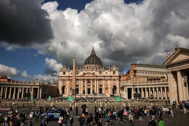 St. Peter's Basilica during the papal election, capturing the tension central to the conclave movie