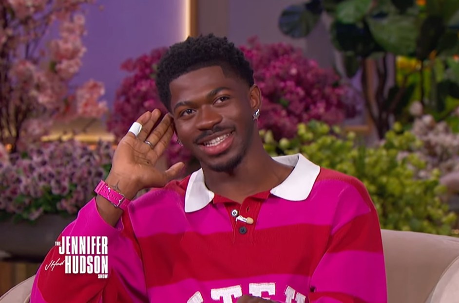 Lil Nas X Met Gala look shimmering in silver crystals