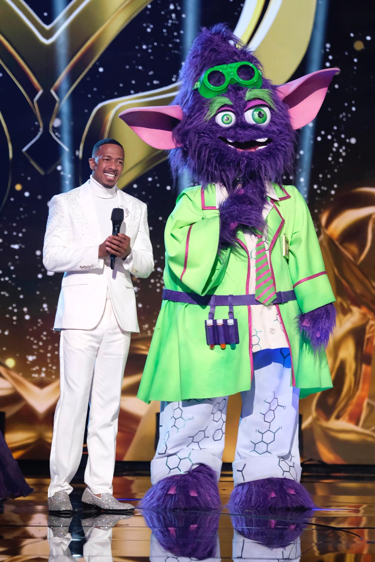 Brian Kelley performing as the Mad Scientist Monster on The Masked Singer.