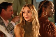 Cast of RHONY during a Bravo reunion special