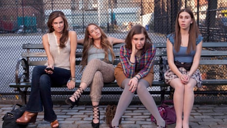 Lena Dunham posing in London, reflecting her journey from New York to Europe