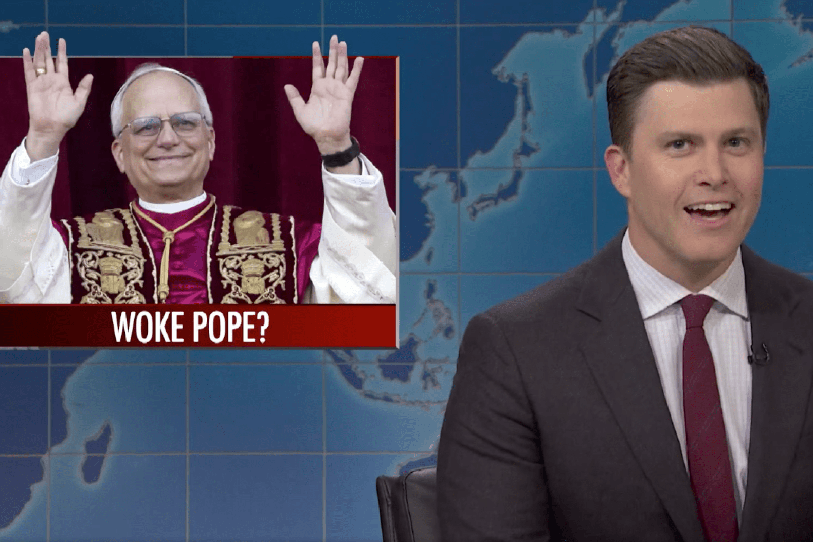 Colin Jost and Michael Che deliver Weekend Update on Saturday Night Live