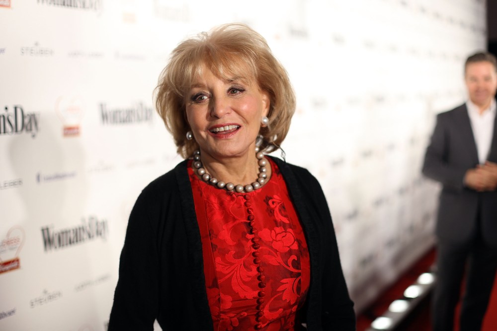 Barbara Walters at work in the studio, symbolizing her pioneering impact on journalism