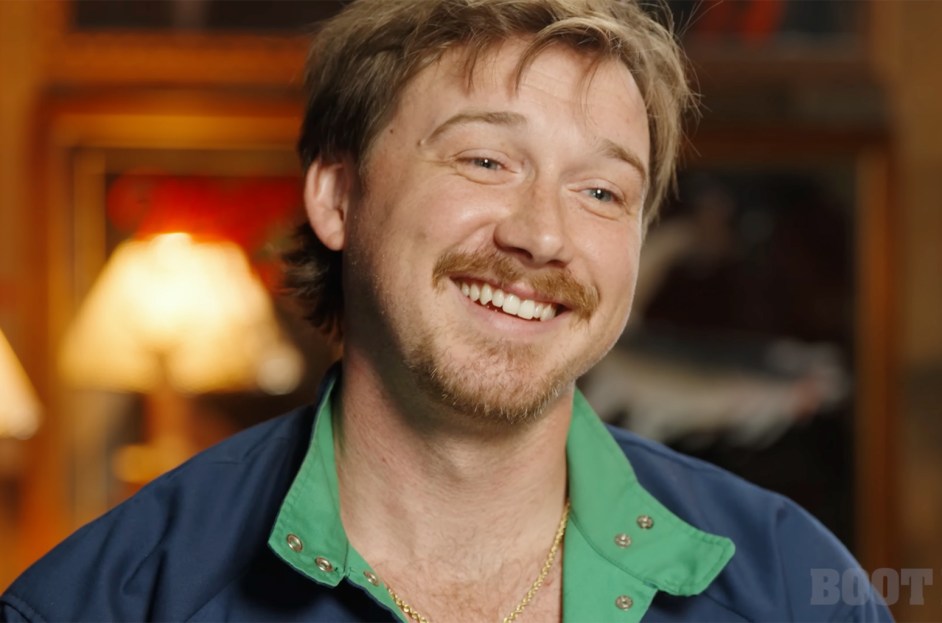 Morgan Wallen performing on stage during SNL