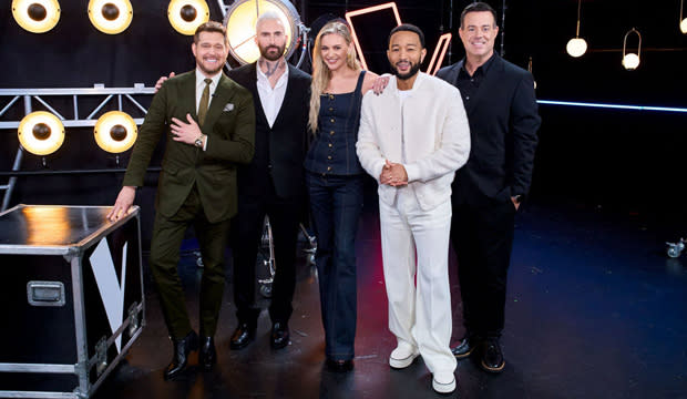 The Voice 2025 coaches and contestants hit the stage during the dramatic semi-finals