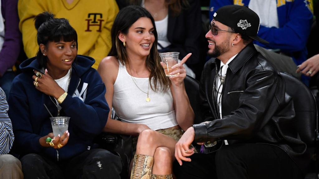 Kendall Jenner at the Knicks game with friends, including her rumored boyfriend.