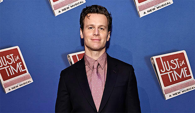 Jonathan Groff performing on Broadway, captured in a dynamic moment