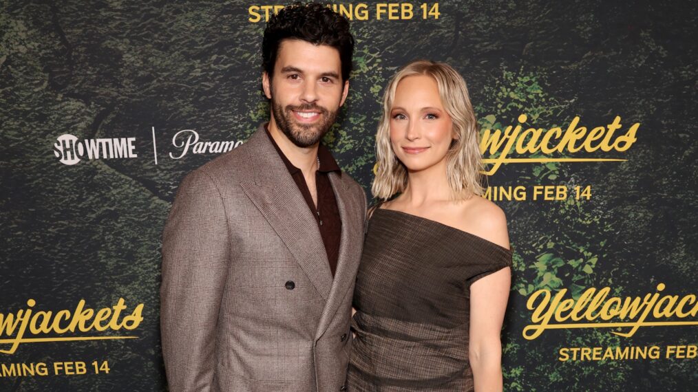 Steven Krueger with Candice King at an event