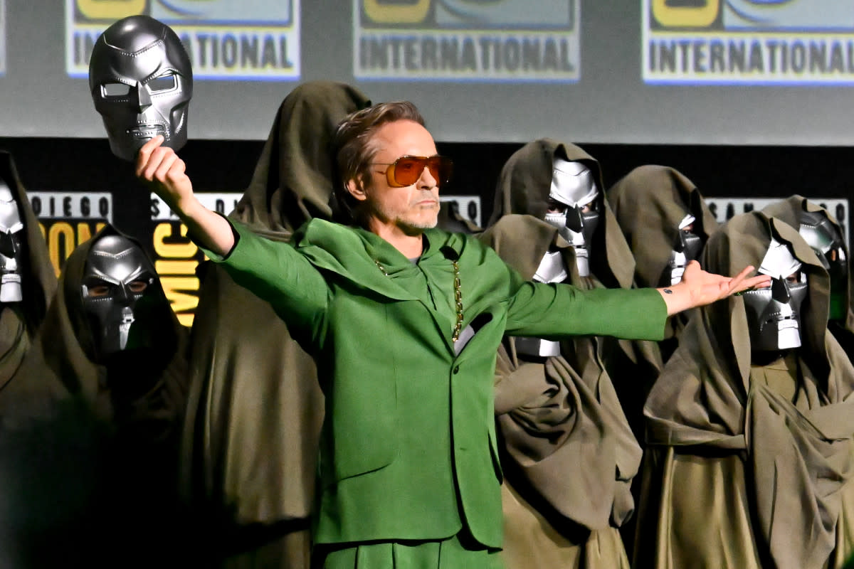 Robert Downey Jr. on Set of Avengers: Doomsday